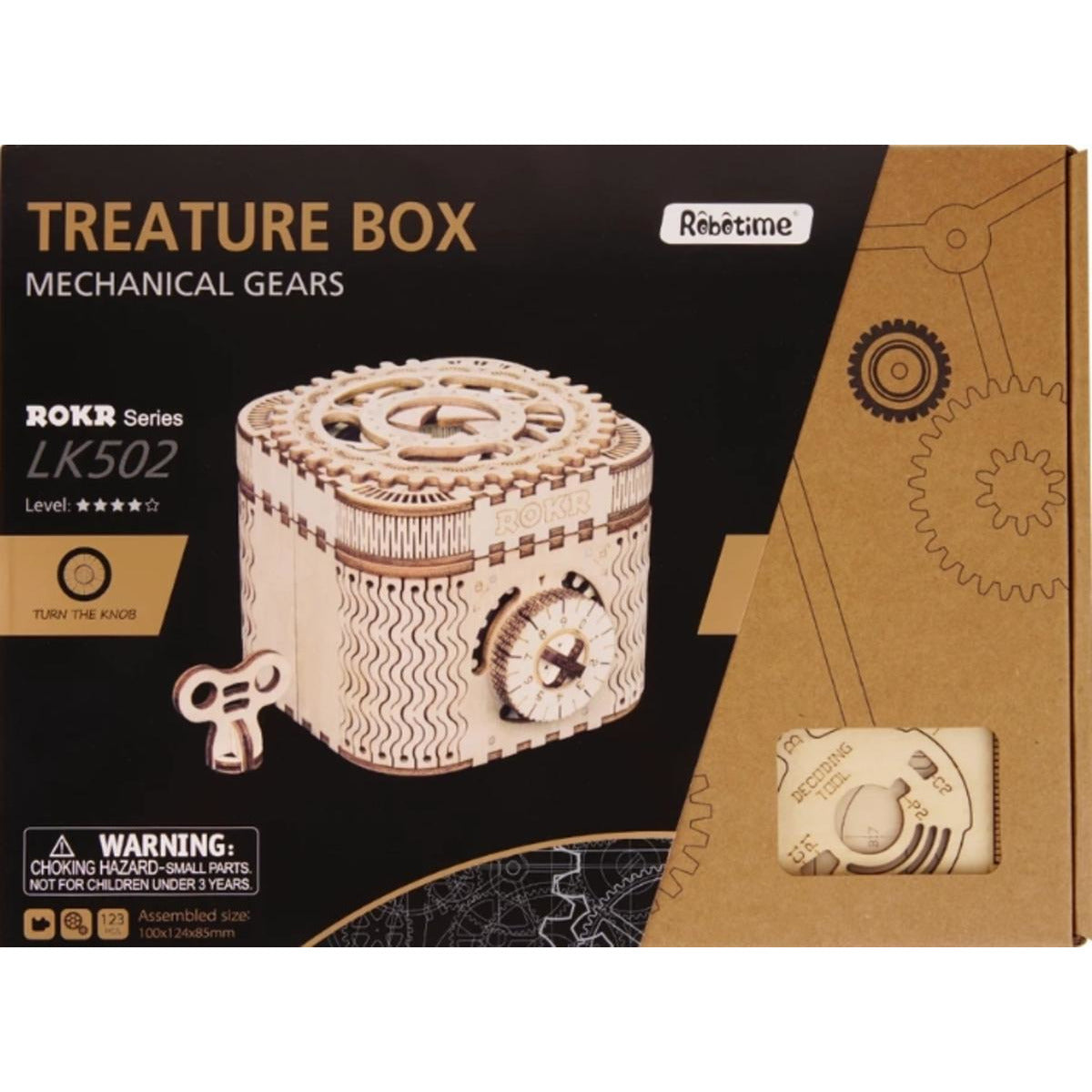 DIY Mechanical Gears Treasure Box - Handmade Wooden Puzzle Box for Collectors & Gift Giving | Perfect for Secret Storage, Jewelry Organizer & Home Decor