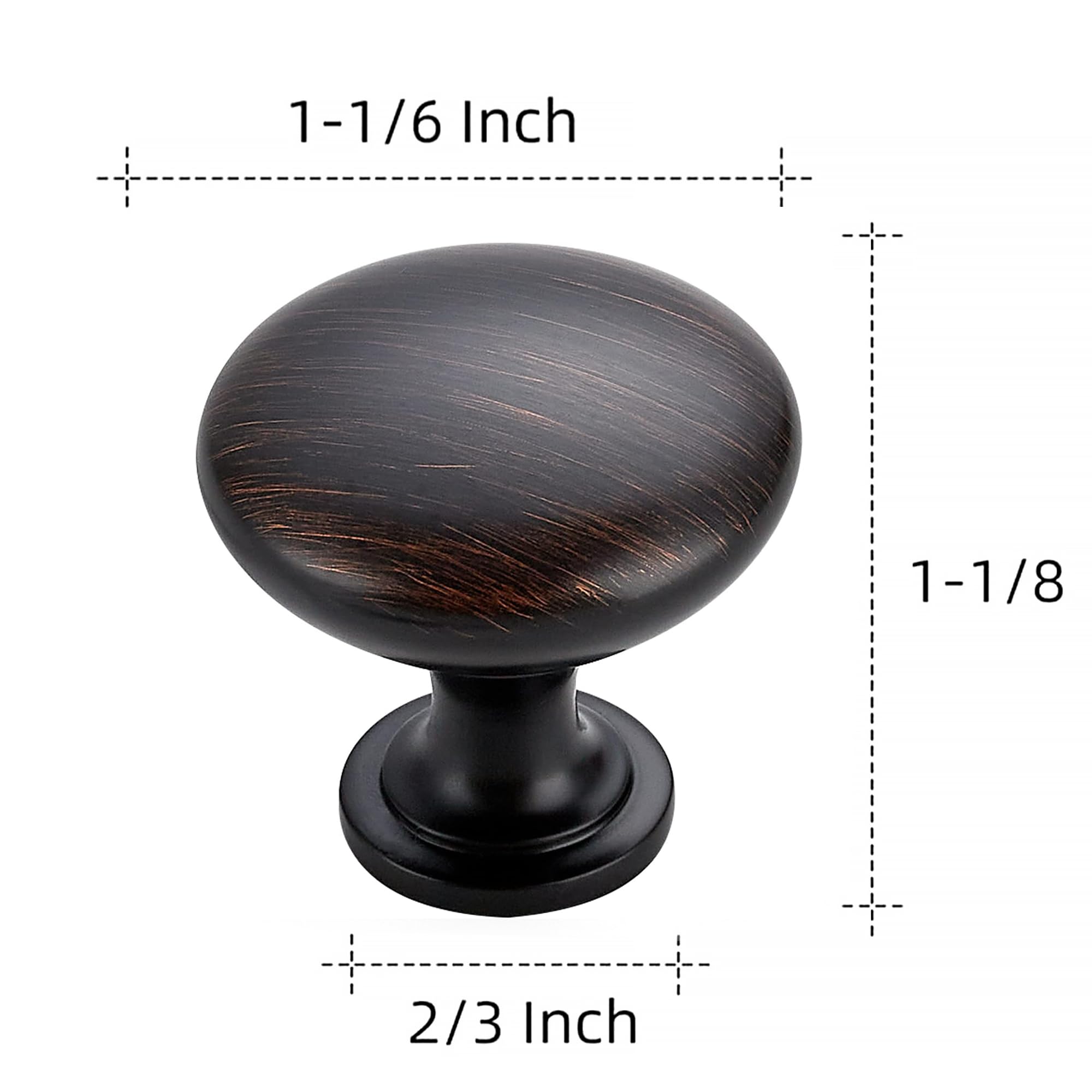 10 Pack Oil Rubbed Bronze Cabinet Knobs - Vintage Brass Drawer Pulls & Dresser Handles for Kitchen Cabinets, Wardrobes, Furniture (Ideal for Home Renovation & DIY Projects)