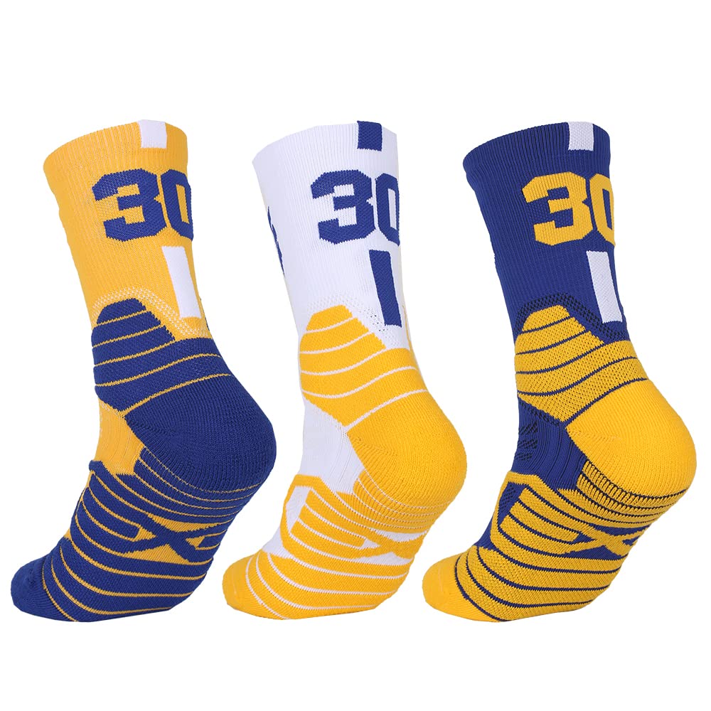 Elite Basketball Socks for Men & Women - Performance Running & Athletic Compression Socks with Cushion Support - Perfect for Sports, Workouts & Daily Active Wear