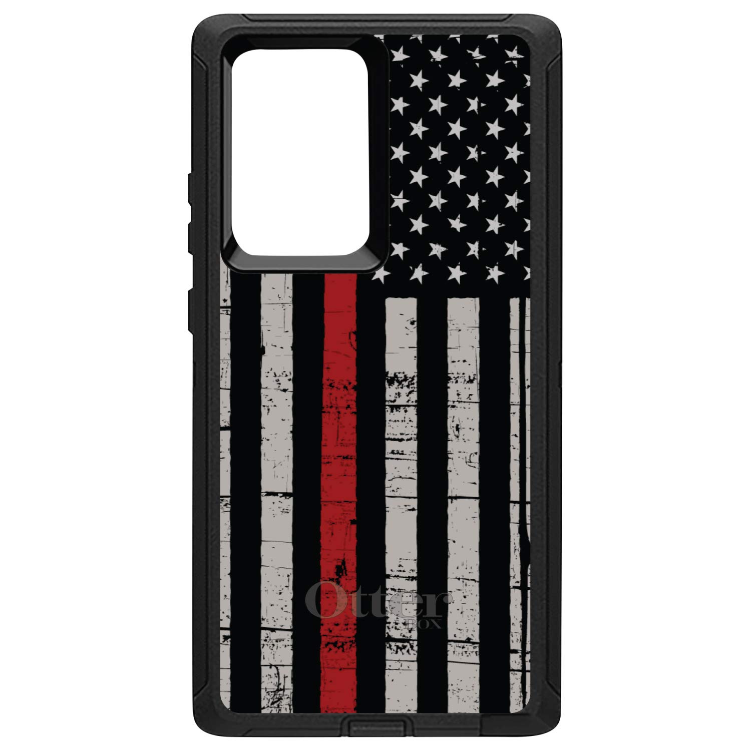 Premium Samsung Galaxy Note 20 Ultra Case (6.9 Inch) - Thin Red Line US Flag Design - Durable Protective Cover Replacement for OtterBox Defender - Show Support for First Responders - Perfect for Everyday Use & Outdoor Activities