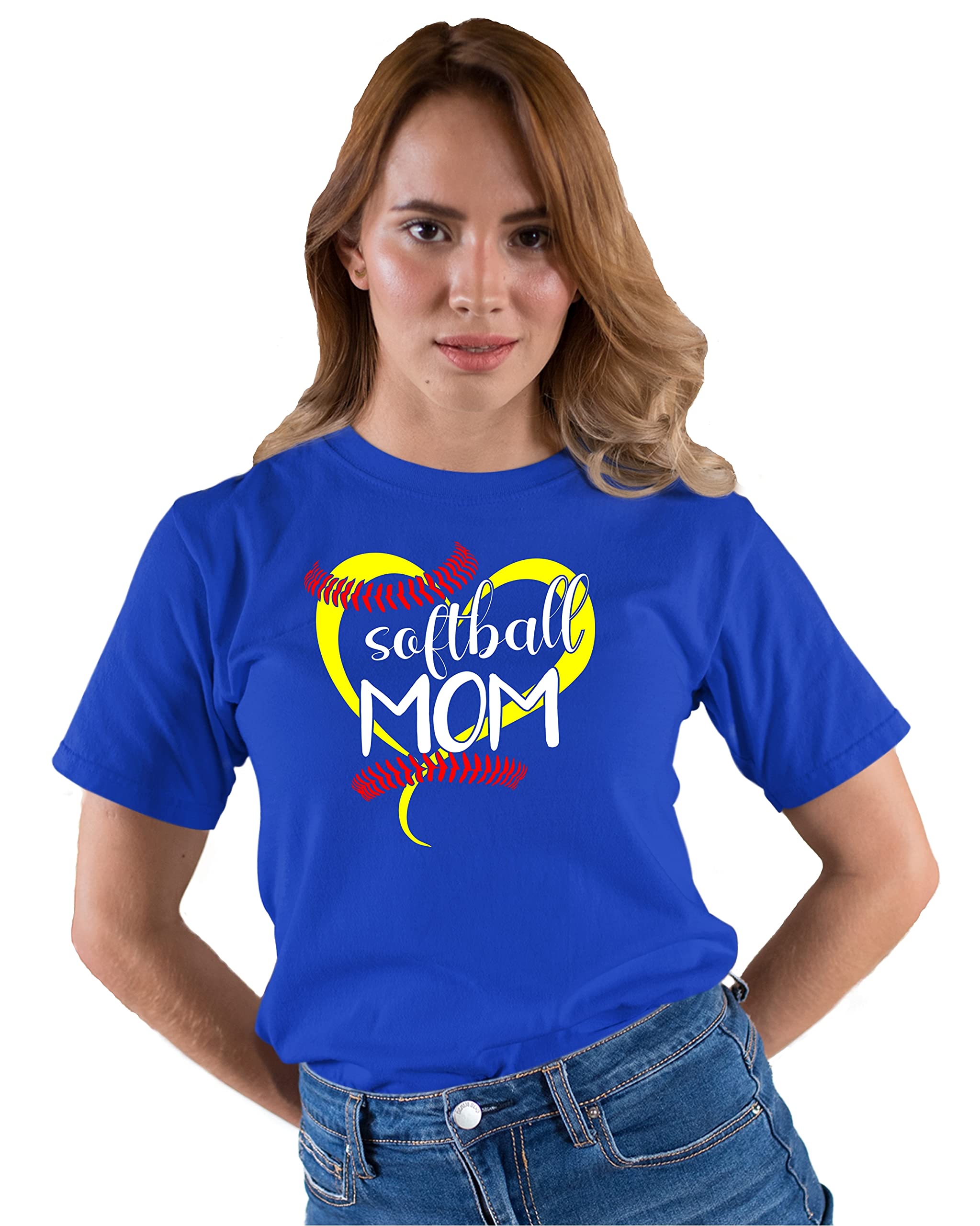 Go All Out Adult Softball Mom T-Shirt - Funny Mother's Day Gift for Baseball Moms - Perfect for Games, Practice & Team Spirit