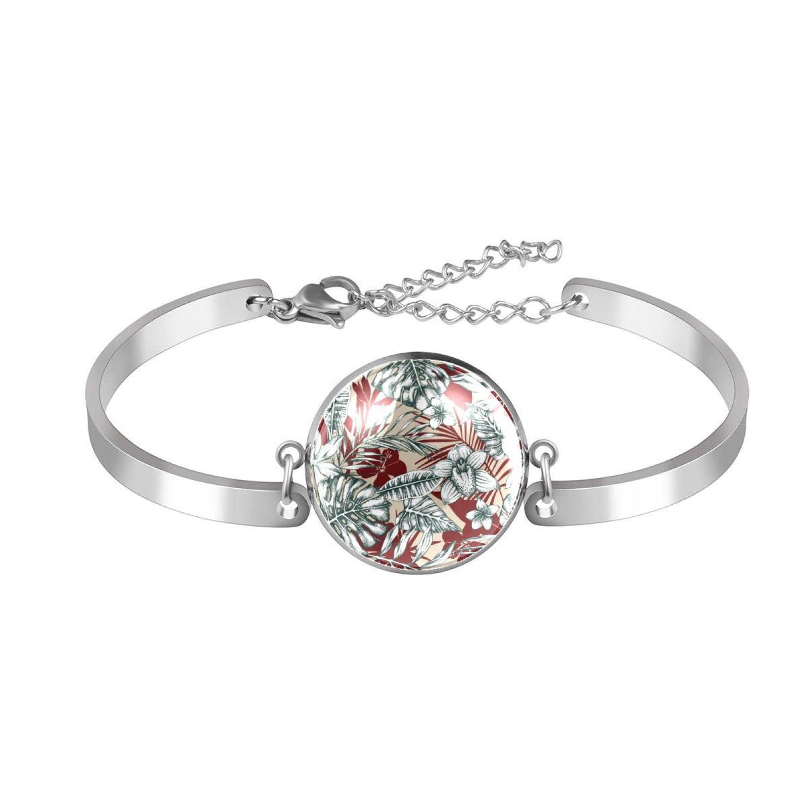 Pink Flamingo Adjustable Charm Bracelet for Women & Girls - Valentine's Day Gift, Birthday Present, Party Jewelry - Perfect for Beach Outfits, Summer Accessories & Casual Wear