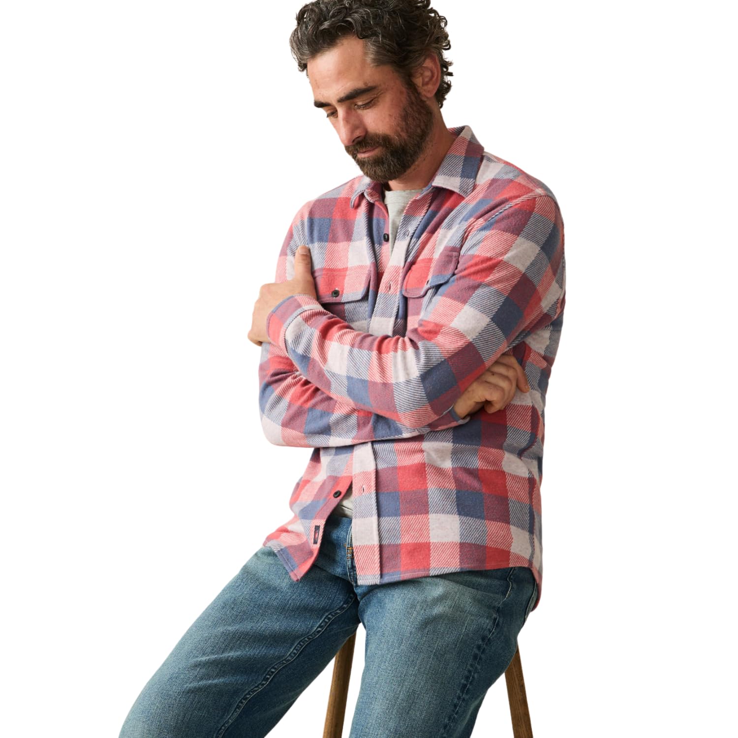 Faherty Men's Legend Sweater Shirt - Soft Cotton Blend Pullover for Casual Wear & Outdoor Activities | Cozy Fall & Winter Layering Essential