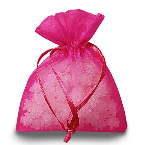 30 Pack Hot Pink Organza Gift Bags 2