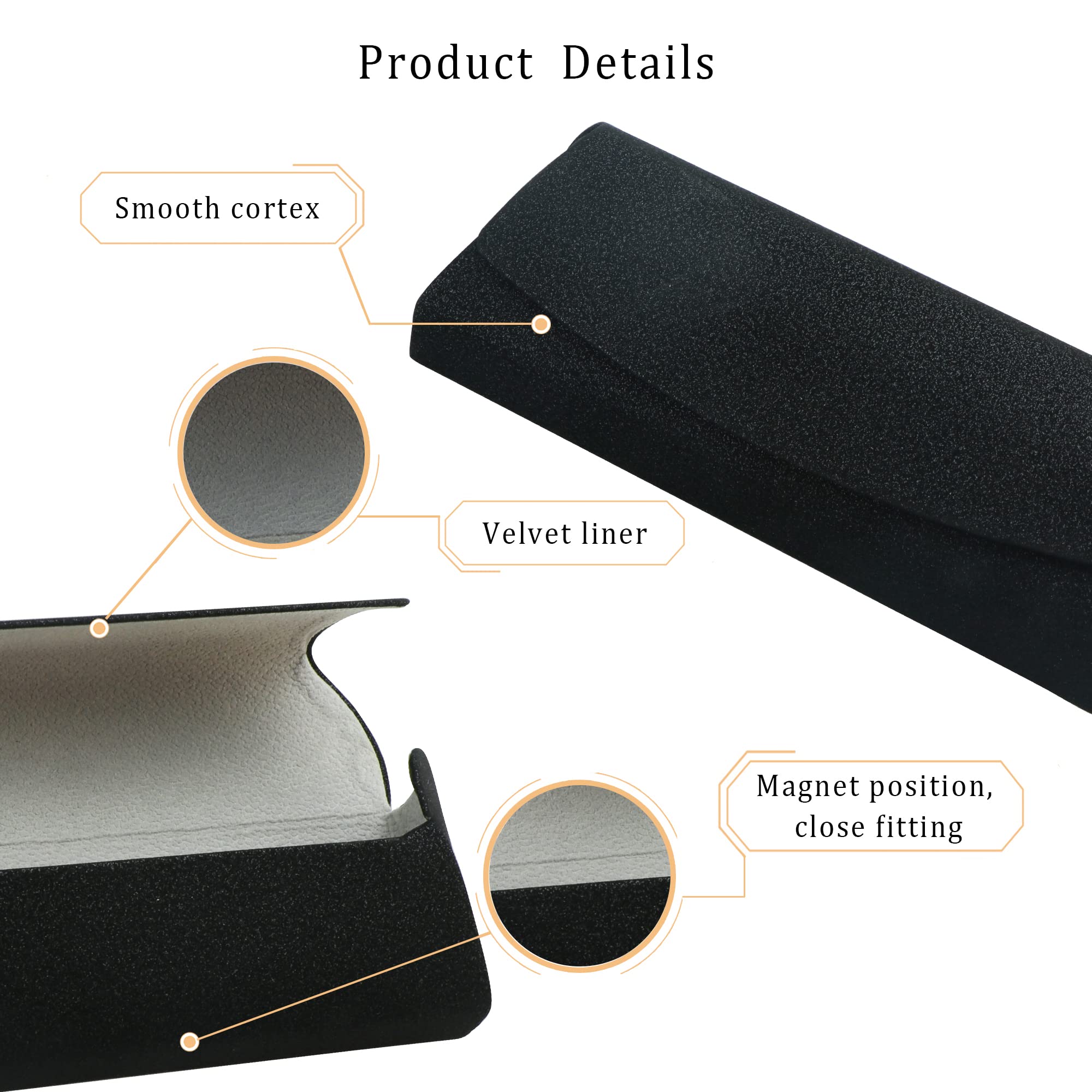 Premium Hard Shell Eyeglass Case - Durable PU Leather Sunglass Holder for Women & Men - Lightweight & Portable Eyewear Storage - Perfect for Travel, Work, and Daily Protection