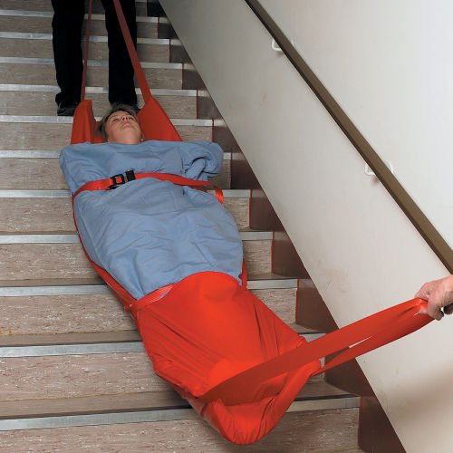 Emergency Evacuation Sled - Lightweight Rescue Stair Chair for Safe Patient Transport Downstairs by 1-2 Rescuers | Ideal for Hospitals, Nursing Homes & Disaster Preparedness Kits