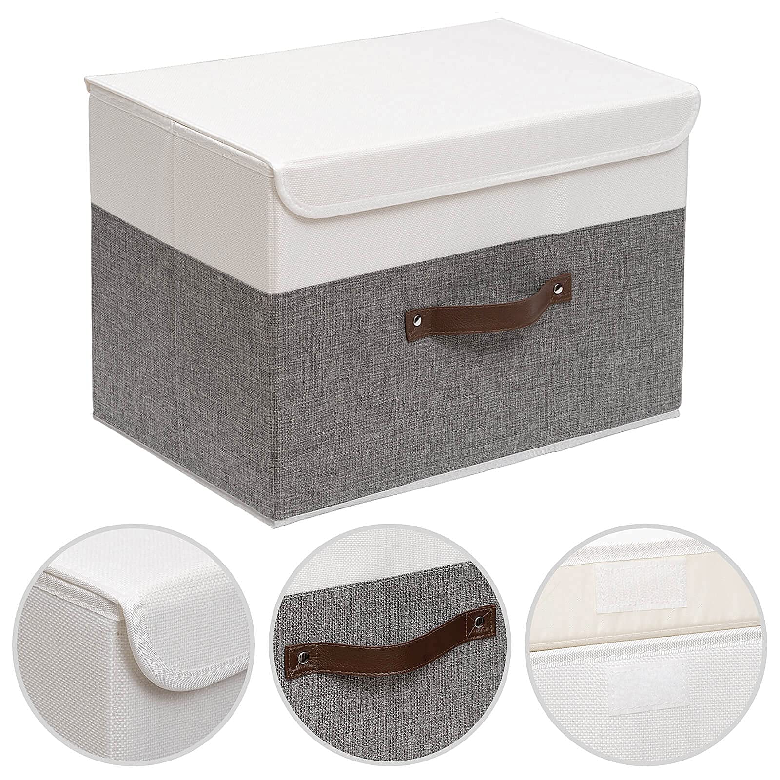Yawinhe 6-Pack Collapsible Storage Baskets for Clothes & Shelves - Home Organization