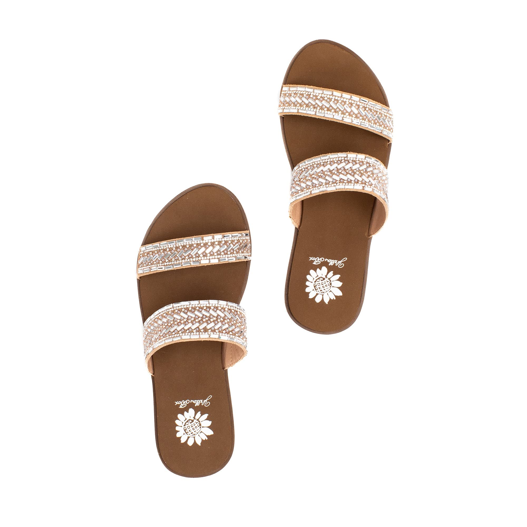 Yellow Box Women's Damson Sandal - Comfortable Casual Strappy Flat Sandals for Summer, Beach, Walking & Outdoor Activities