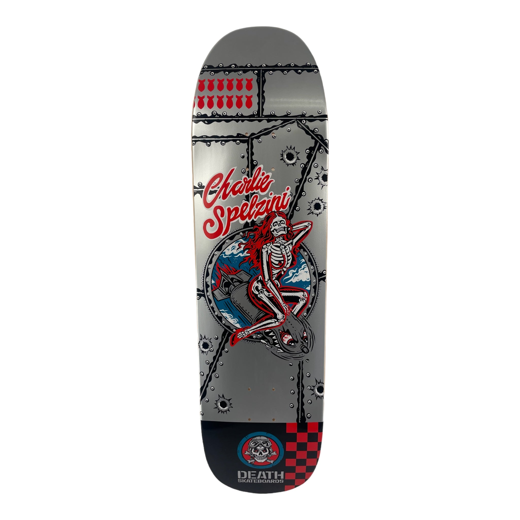 Charlie Spelzini Pro Deck - Death Skateboards Square Nose Pool Shape 8.625