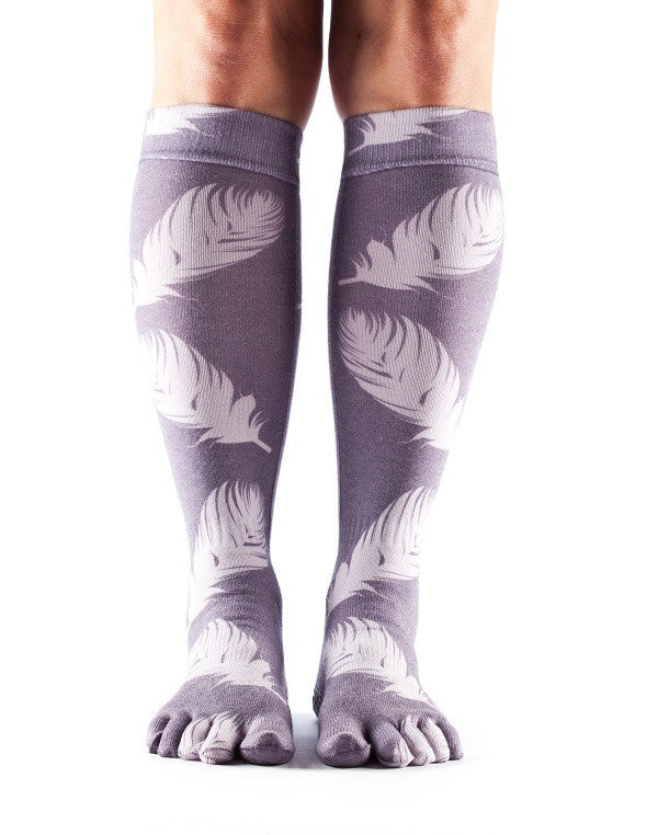 ToeSox Casual Knee High Socks for Women - Comfortable & Breathable Non-Slip Yoga Socks - Perfect for Yoga, Pilates, Barre & Home Workouts