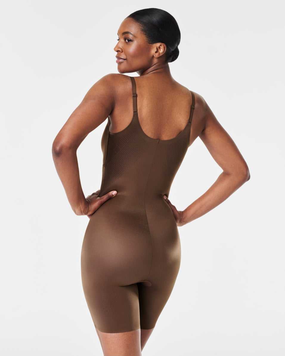 SPANX Shapewear Invisible Mid Thigh Bodysuit for Women - Seamless Slimming Shapewear for Everyday Wear & Special Occasions