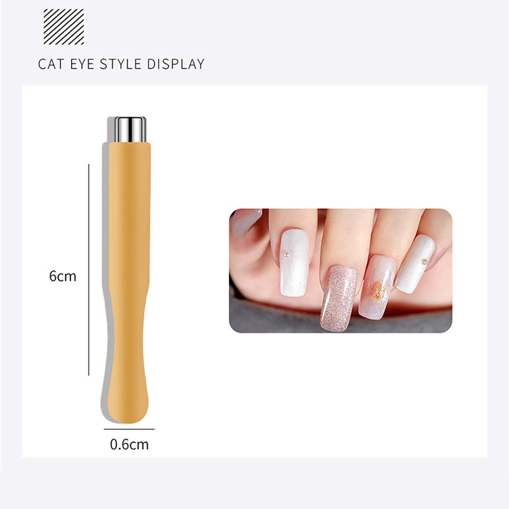 6Pcs Magnetic Nail Polish Pen Kit - SILPECWEE Cat Eye Nail Art Tools with Magnet Stick & Stand for Professional Manicure | Perfect for Salon, Home Nail Design & DIY Gel Polish Application