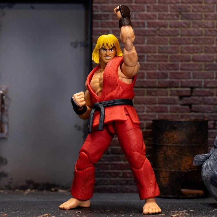 Street Fighter Ken Masters Action Figure - 12-Inch Collectible Toy for Fans, Video Game Merchandise - Perfect for Display, Cosplay, and Gaming Enthusiasts