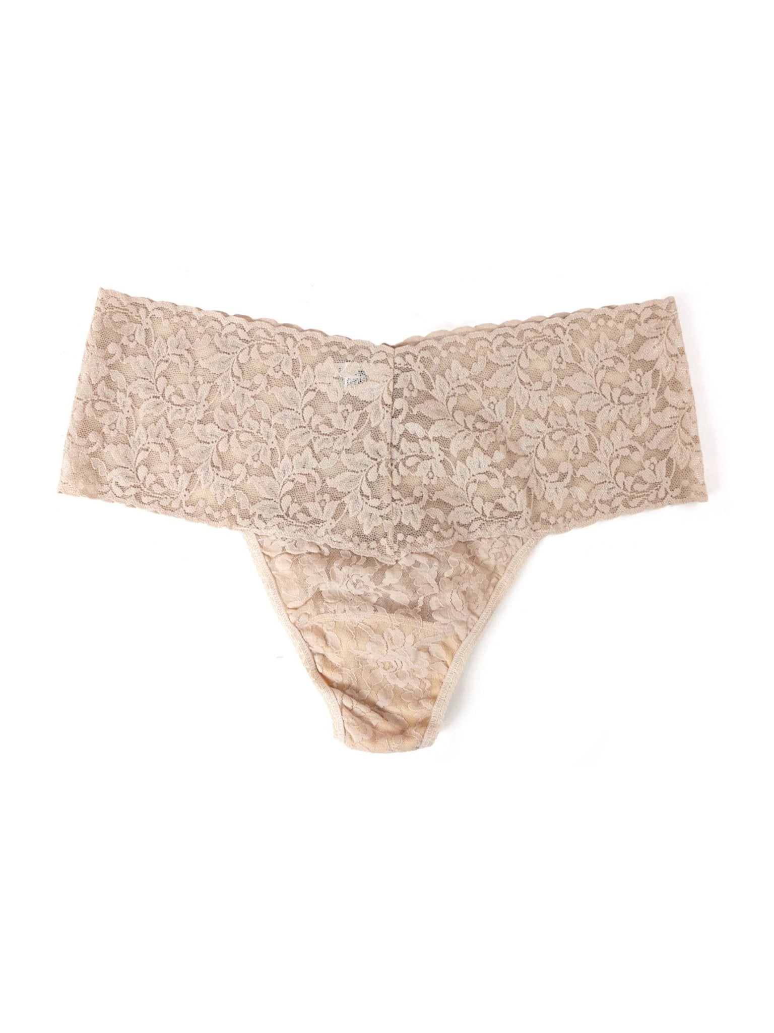 Plus Size Retro Lace Thong Panties - Comfortable High Waist Underwear for Women | Perfect for Everyday Wear & Special Occasions