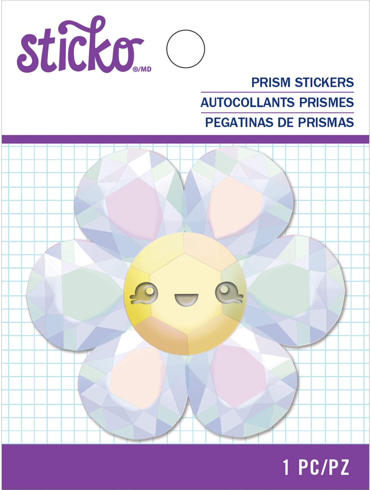 STICKO by American Crafts - Flower Prism Stickers for Scrapbooking, DIY Crafts, Journals & Card Making - Vibrant Decorative Stickers for Creative Projects