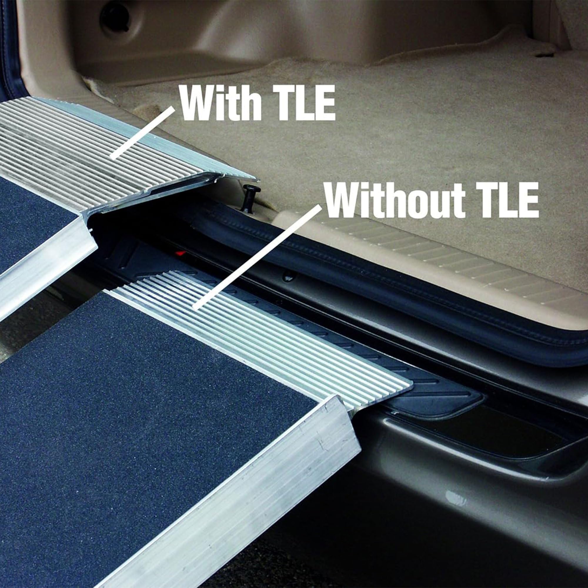 EZ-ACCESS Patented Aluminum Suitcase Top Lip Extension (TLE) with Slip-Proof Surface - 500 lb Weight Capacity for Wheelchairs & Scooters | Portable Ramp for Home, Travel & Vehicle Access