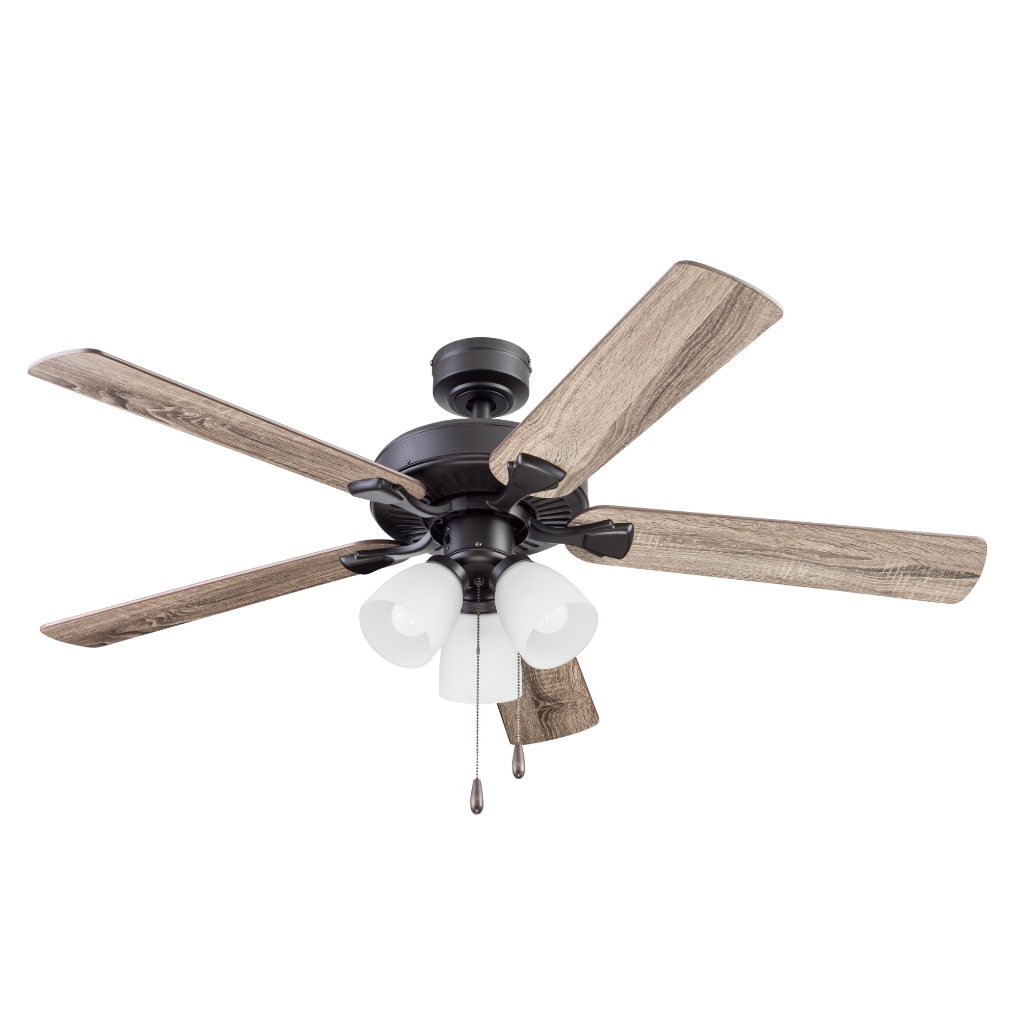 52 Inch Stannor Ceiling Fan with Pull Chain - Espresso Bronze Finish - Energy Efficient & Quiet Operation - Perfect for Living Room, Bedroom, or Outdoor Patio