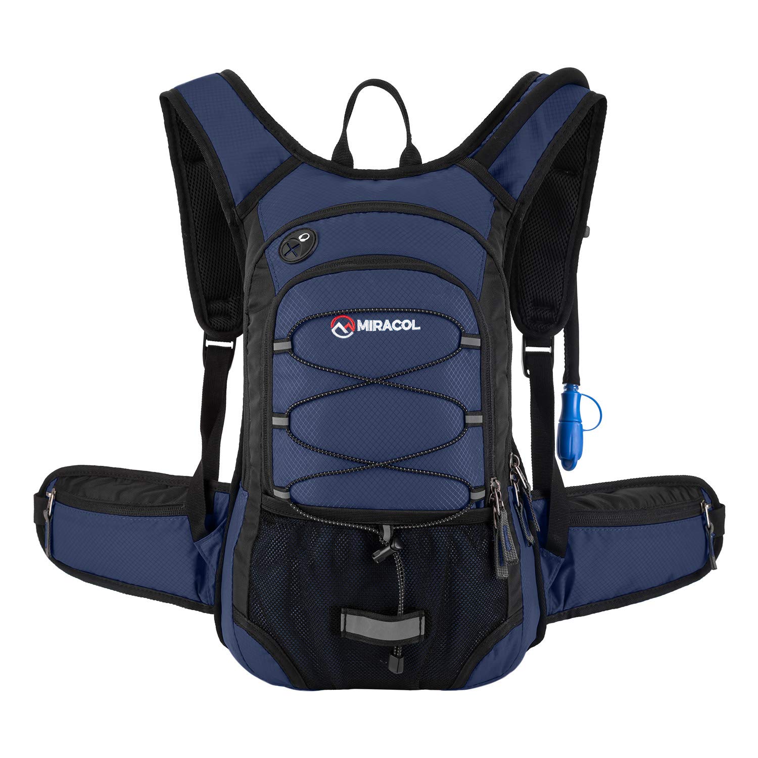 Miracol Insulated 2L Hydration Pack - Lightweight Hiking Water Backpack with Leakproof Bladder for Outdoor Adventures and Long-Distance Trekking