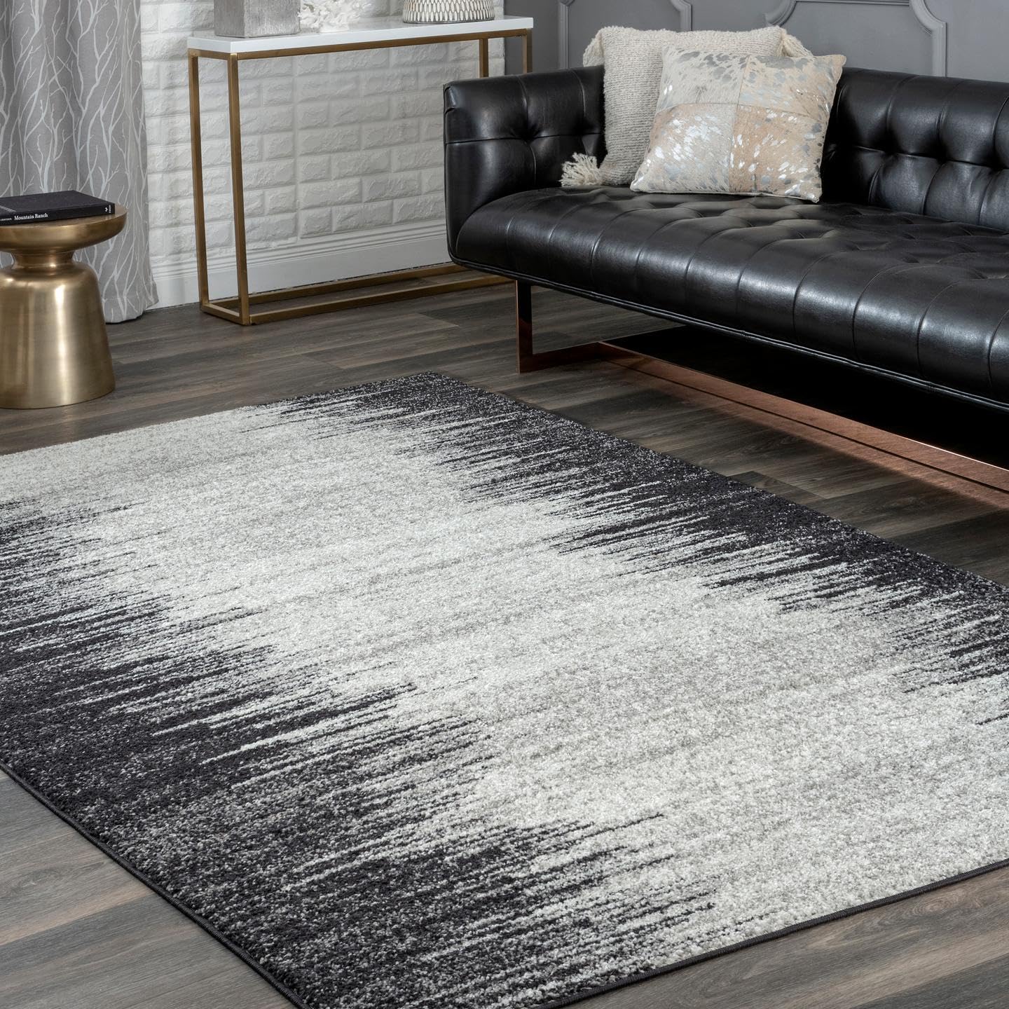 nuLOOM Contemporary Lurline Area Rug 4x6 Feet, Soft Grey Modern Rug for Living Room, Bedroom & Office - Plush & Durable Home Decor