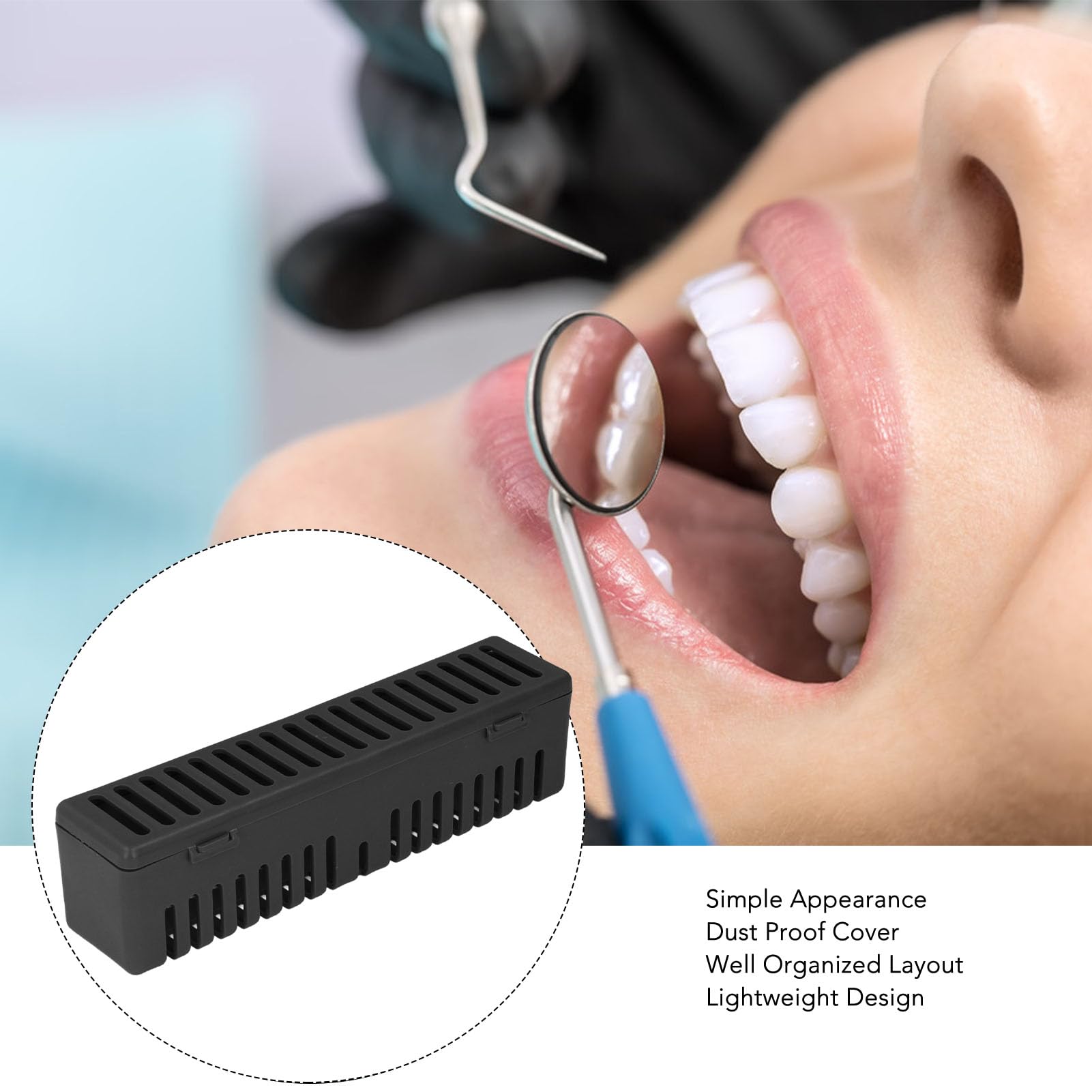 Sterilized Dental Autoclave Container - BPA-Free Plastic Instrument Sterilization Box for Dentists & Clinics - Durable Cleaning & Storage Case (Black) - Ideal for Dental Tools, Implants & Orthodontic Instruments