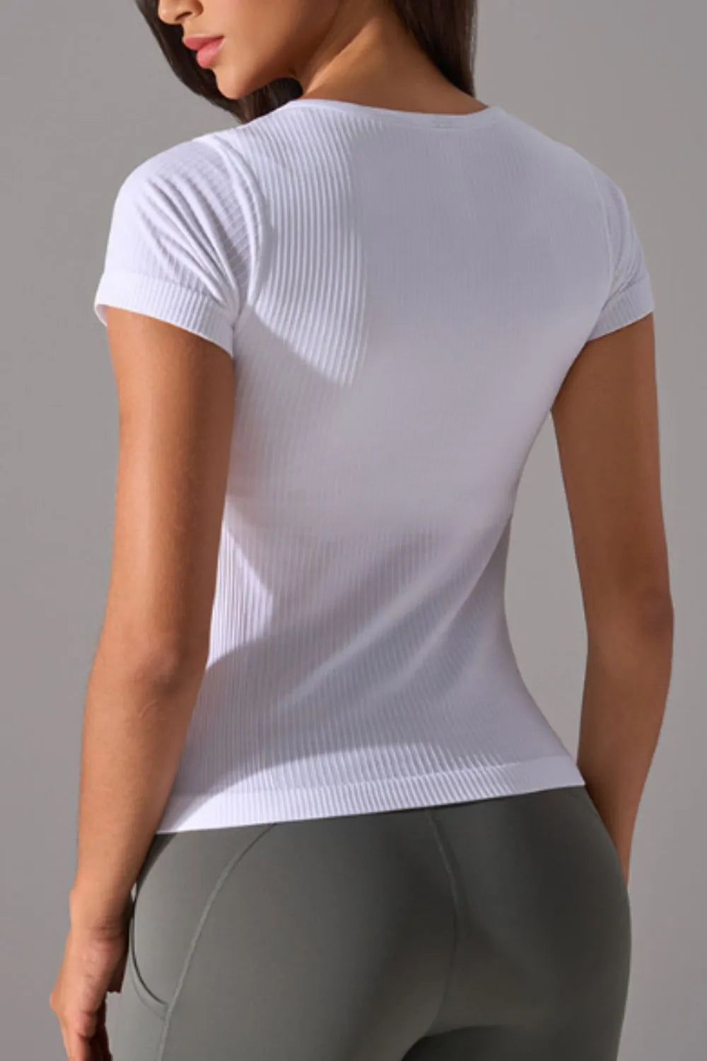 Square Neck Workout T-Shirt with Removable Chest Pads - Perfect for Yoga, Gym & Running | Breathable Activewear Top for Women