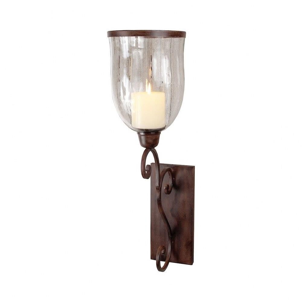 Elk Lighting 916014 Clear Montana Rustic Candle Holder - Elegant Home Decor for Farmhouse, Rustic & Country Style Interiors