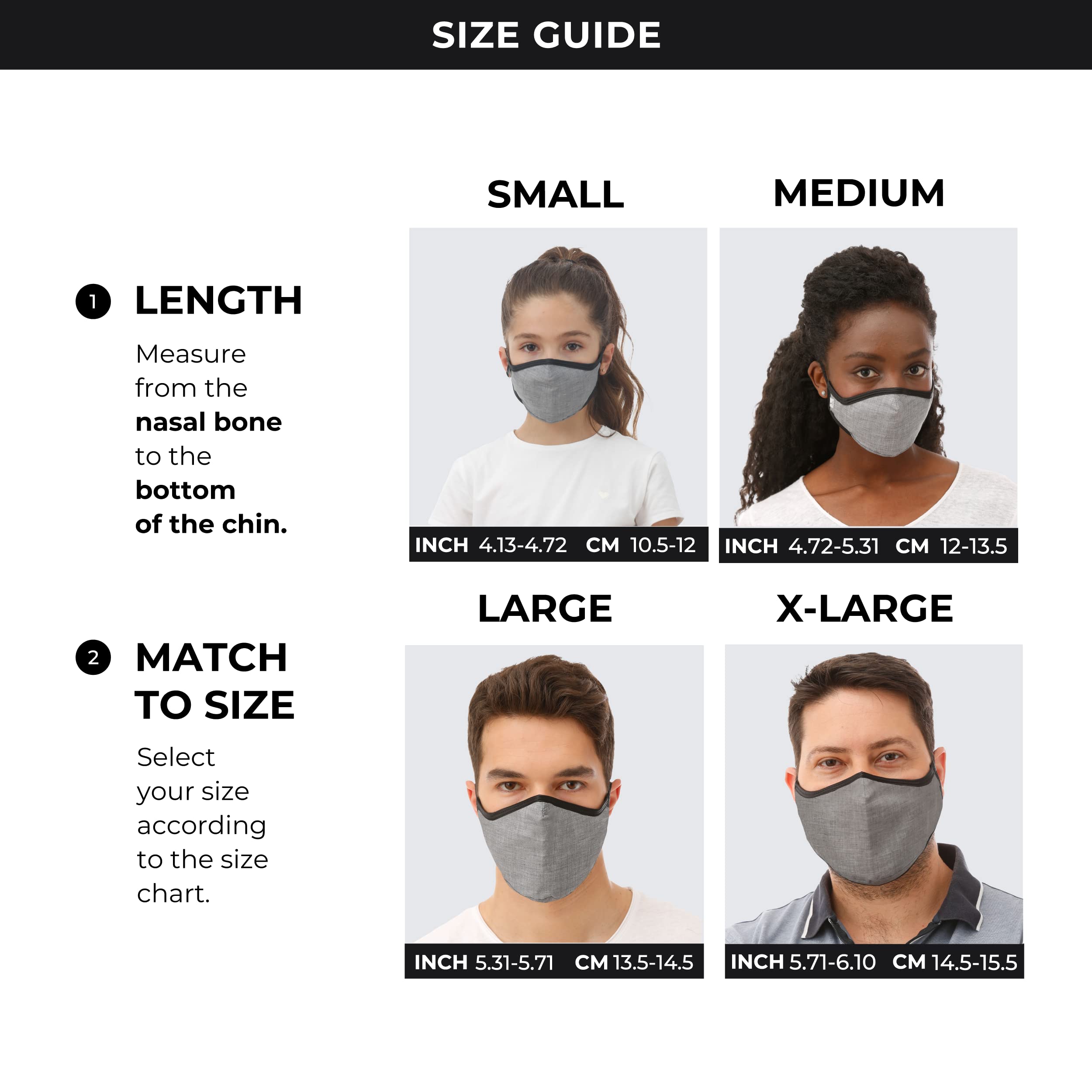 Pro Reusable Face Mask with Patented Breathable Fabric - Unisex Washable 3-Layer Cloth Mask with Anti-Fog Nose Wire & Adjustable Ear Loops | Perfect for Workouts, Travel & Daily Protection