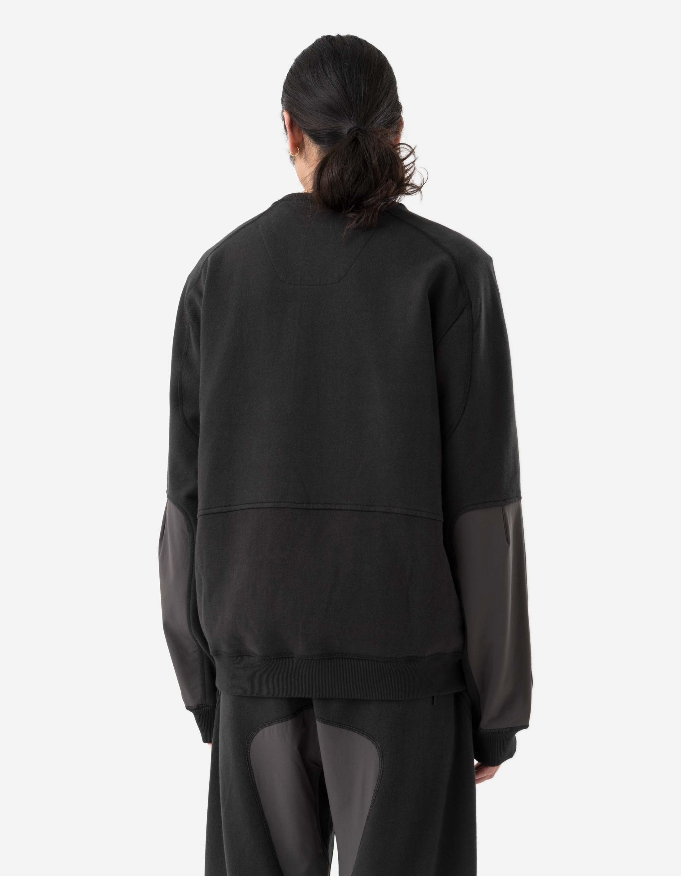 6045 Organic Cotton Articulated Crew Sweat Black - Comfortable Unisex Pullover for Casual Wear & Outdoor Activities