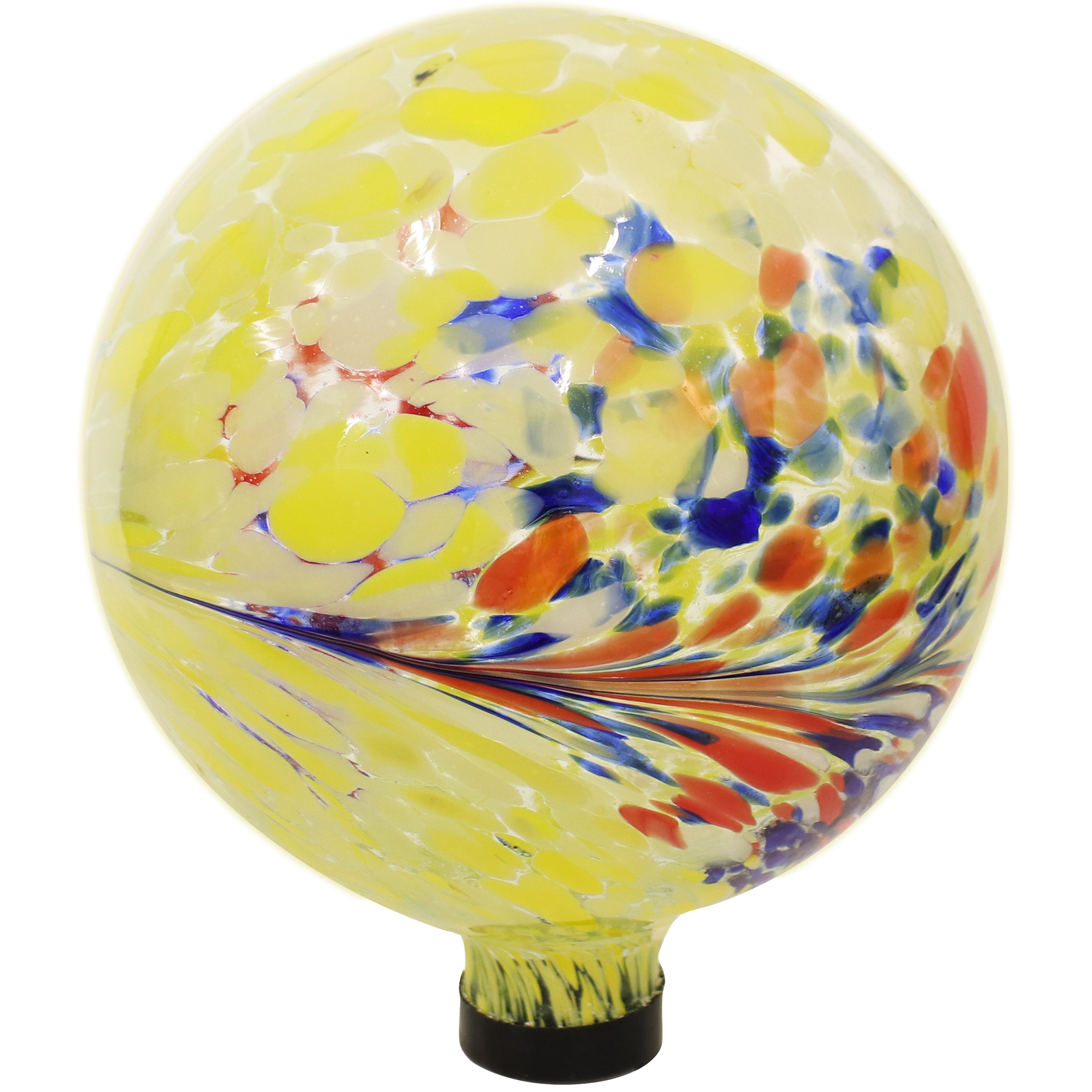 Sunnydaze 10-Inch Outdoor Glass Gazing Globe - Reflective Garden Decor for Patio, Yard & Landscaping - Perfect for Meditation Spaces & Zen Gardens
