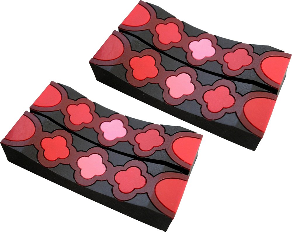 Images d'Orient Knife Rest Set of 4 - Sejjadeh Red Ceramic Tableware for Fine Dining & Dinner Parties - Perfect for Steak, Sushi, and Formal Place Settings