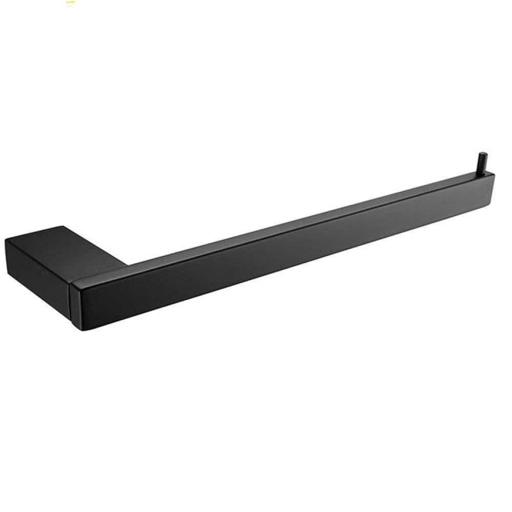 Premium Stainless Steel Bathroom Accessories Set - Modern Matte Black Towel Rack, Toilet Paper Holder & Toilet Brush Holder - Complete Bath Hardware for Contemporary Homes (Ideal for Guest Bathrooms & Master Suites)
