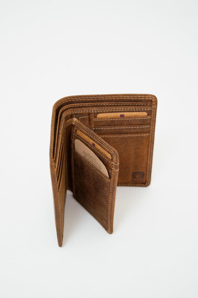 Premium Adrian Klis 221 Buffalo Leather Billfold Wallet - Slim RFID Blocking Bifold Wallet for Men - Perfect for Everyday Carry & Business Use