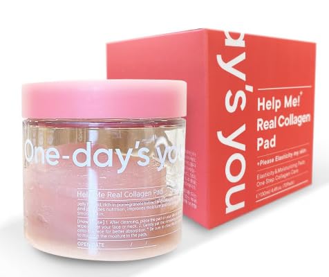 HelpMe Real Collagen Pad - 70 Pads for Skin Firming, Moisturizing & Elasticity Care | Korean Skincare Treatment | Daily Use Facial Pads for Anti-Aging & Wrinkle Reduction | Perfect for Night Routine & Travel Skincare