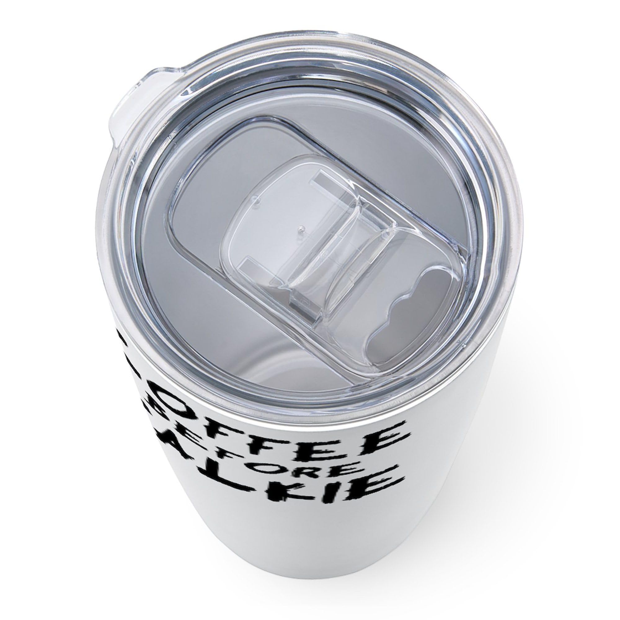 20 oz Insulated Stainless Steel Coffee Tumbler - Coffee Before Talkie Travel Mug by CafePress | Perfect for Commuting, Office & Travel
