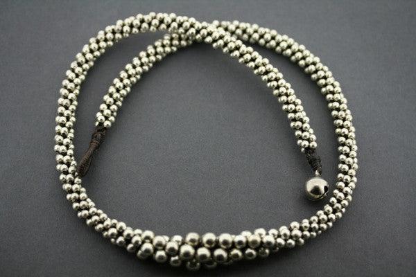 Elegant Metallic Bead Tubular Necklace for Women - Trendy Layered Jewelry for Parties, Weddings & Everyday Wear