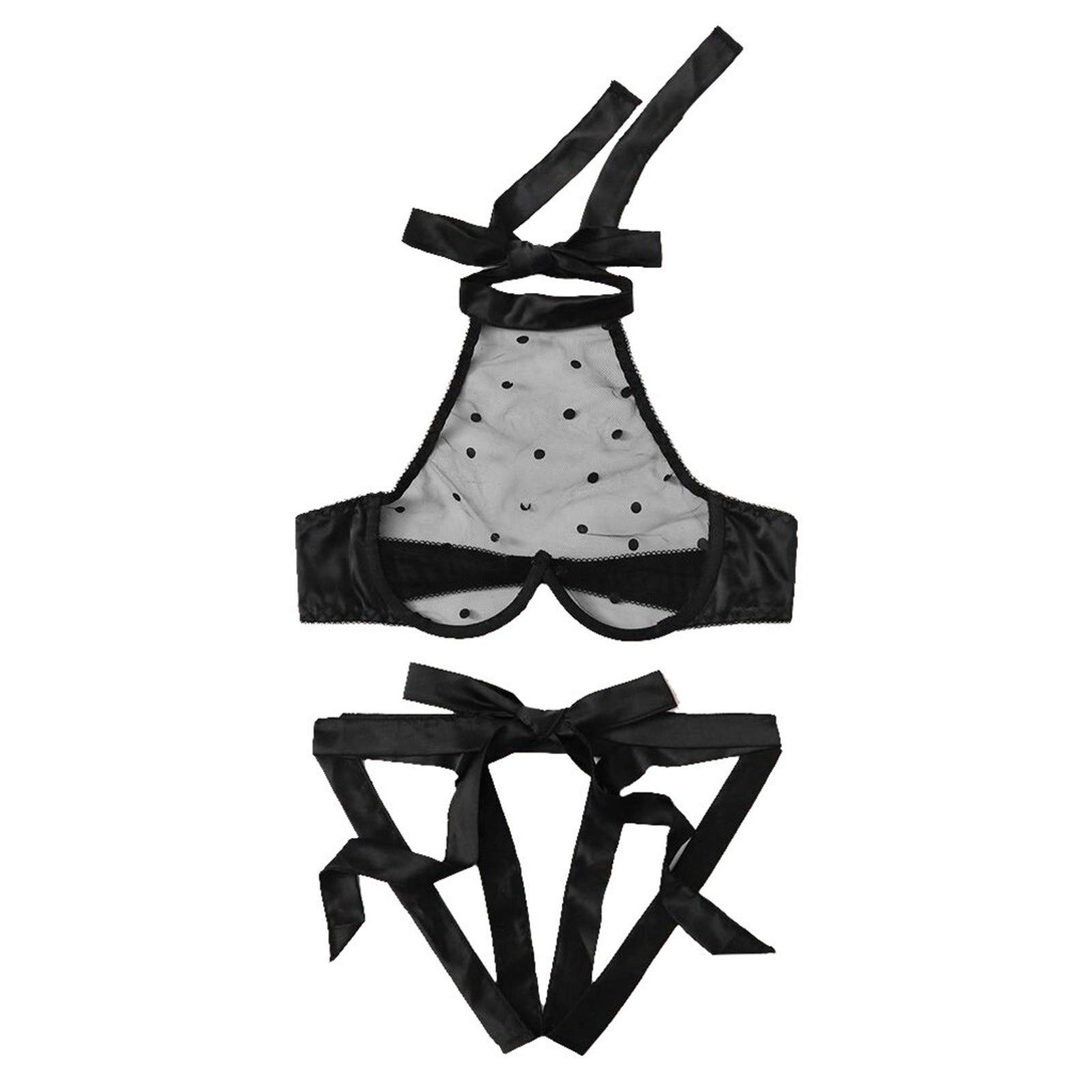 **Sexy Lingerie for Women - Lace Corset Underwire Set with Matching Briefs | Sleepwear & Boudoir Outfit for Date Night & Special Occasions**