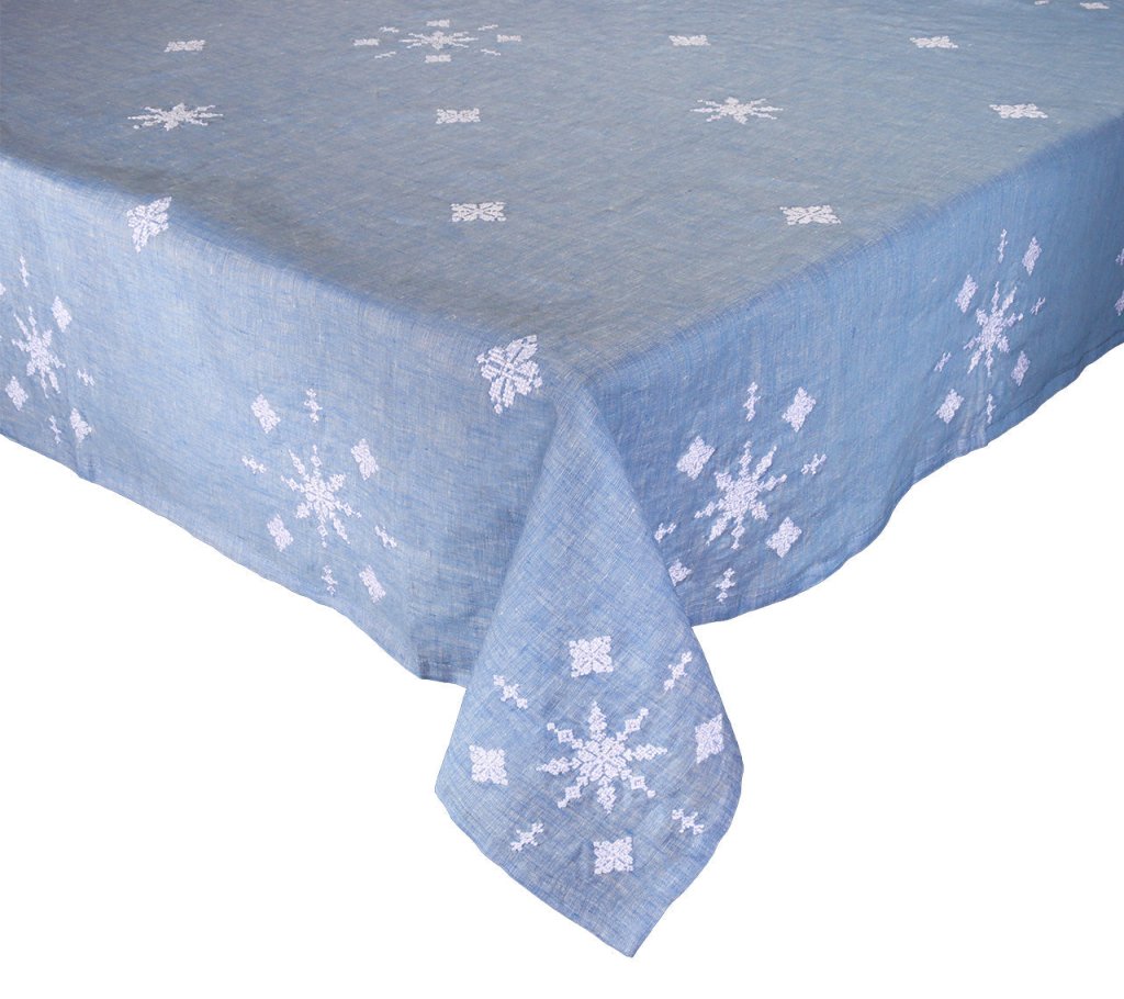 Premium Blue & White Fez Tablecloth – Elegant & Durable for Dining, Parties & Home Decor