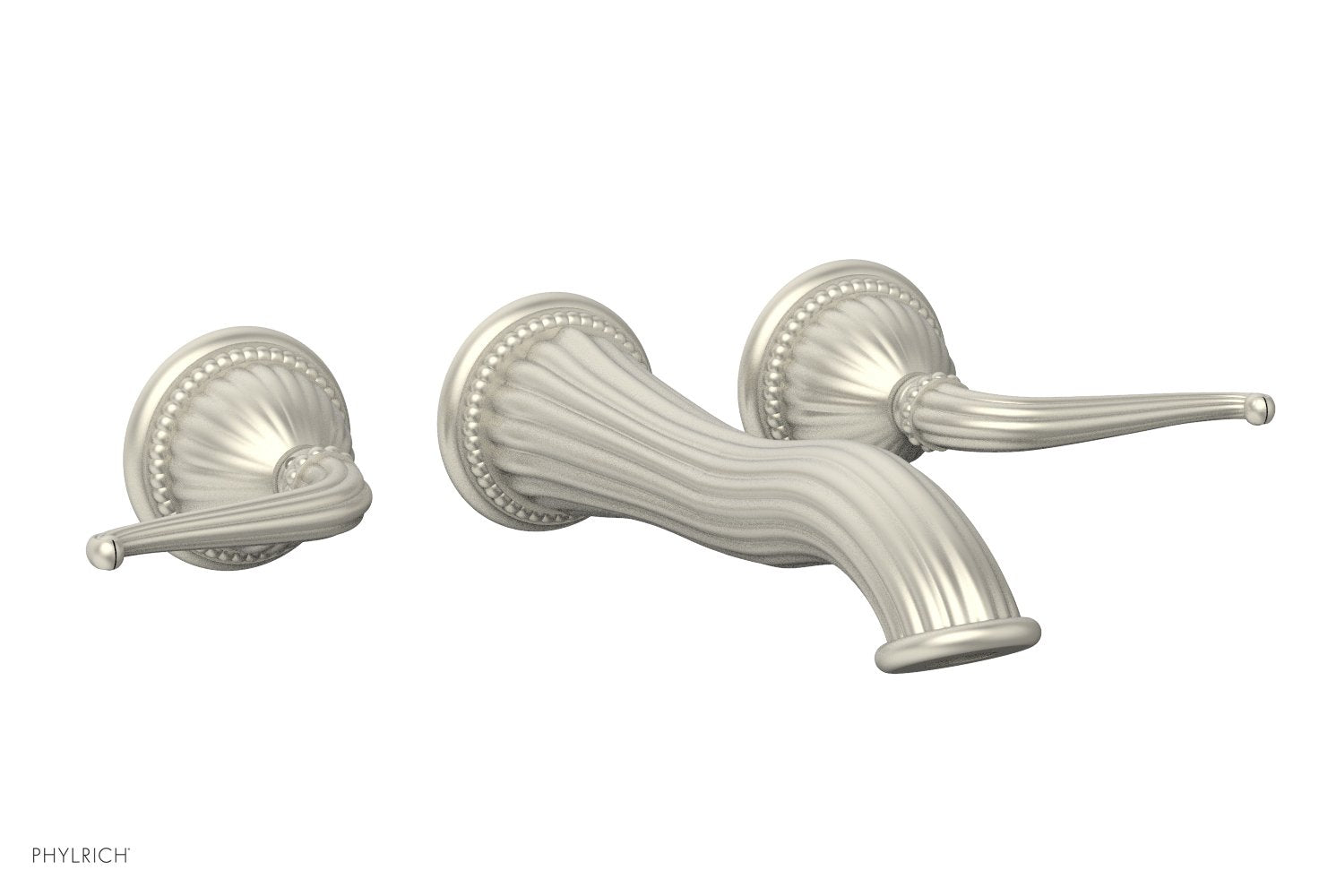 GEORGIAN & BARCELONA Wall Lavatory Set Lever Handles WL141 - Bathroom Sink Faucet for Modern & Traditional Decor - Perfect for Home, Hotel, and Commercial Use