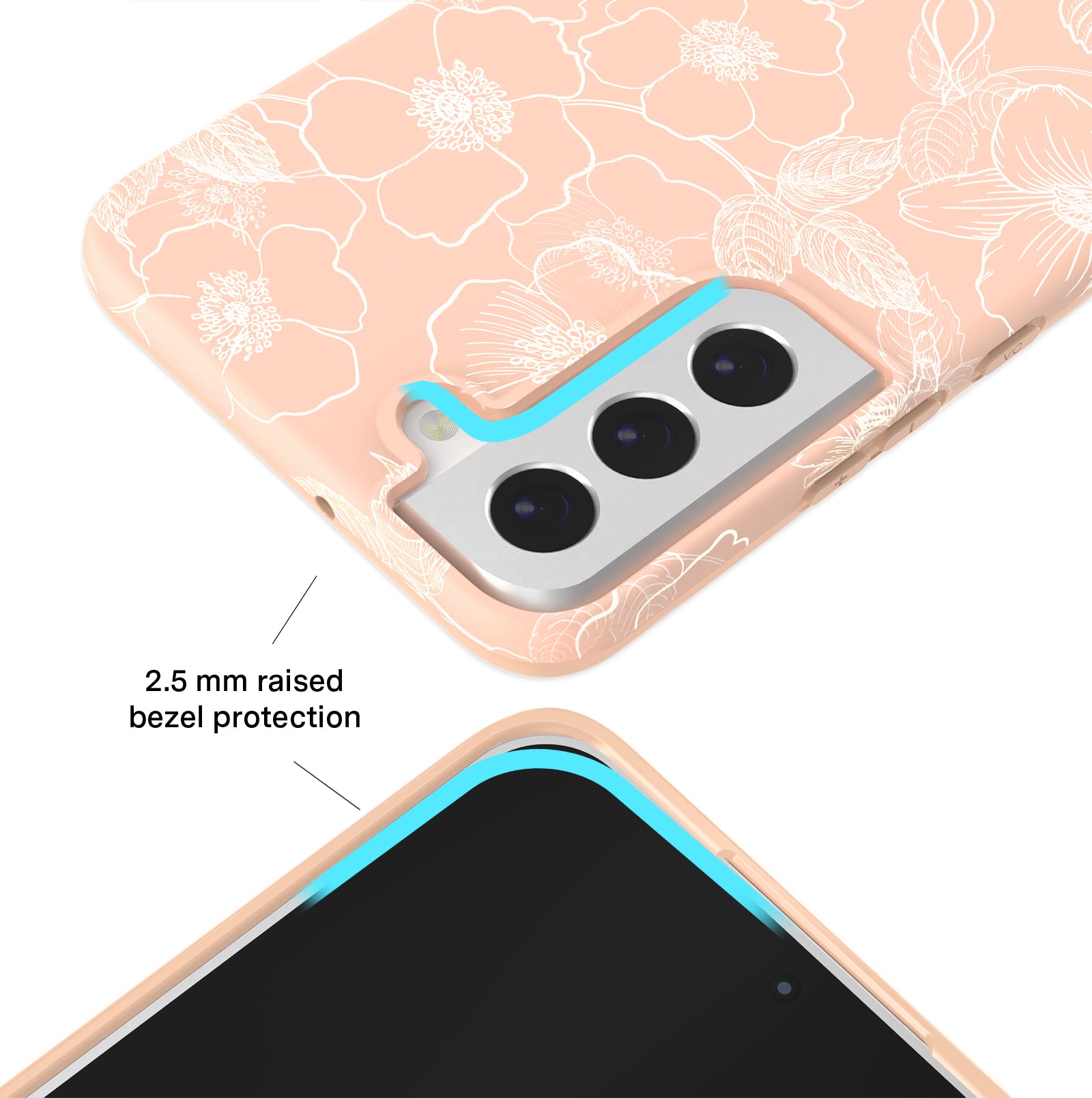 Floral Peach Blossom Samsung Phone Case - Elegant Protective Cover for Galaxy S21/S20/Note 20 - Perfect for Spring Fashion & Everyday Use