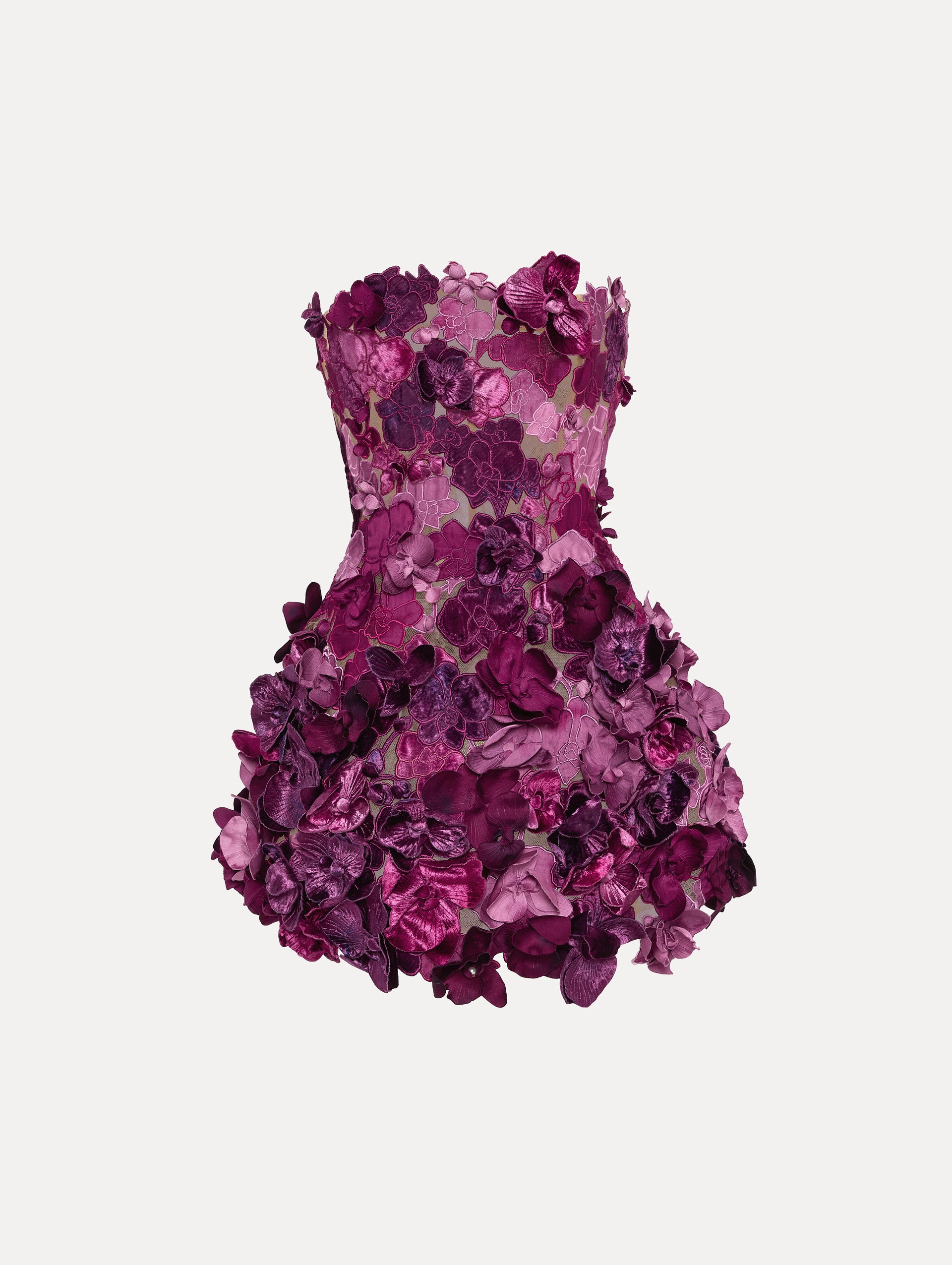 Elegant Orchid Embroidered Cocktail Dress for Women - Perfect for Evening Parties, Weddings & Special Occasions