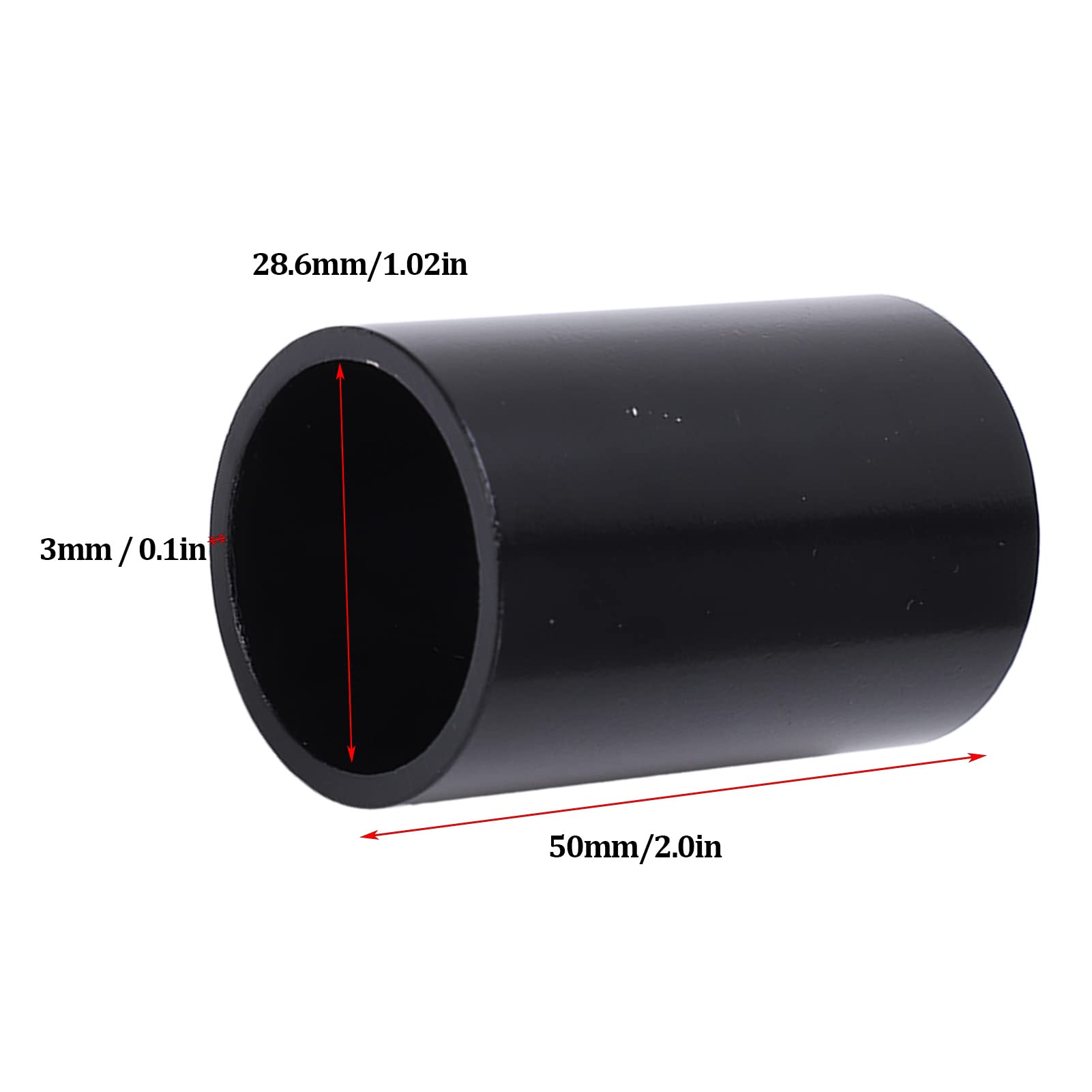 Longzhuo 50mm Aluminum Alloy Bike Headset Spacer Set - Black Threadless Stem Spacers & Fork Washers for MTB/Road Bikes | Perfect for Handlebar Height Adjustment & Bike Maintenance