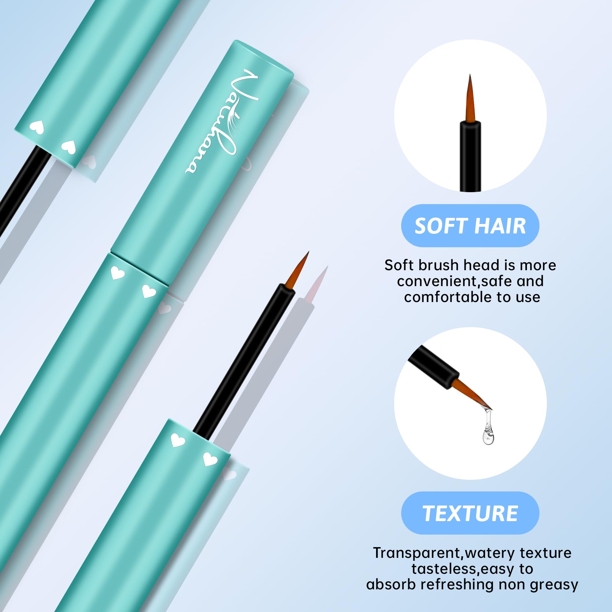 Natuhana Eyelash & Eyebrow Growth Serum for Longer, Thicker, Fuller Lashes - Natural Formula, 3ml - Perfect for Enhancing Lash Volume & Promoting Healthy Growth
