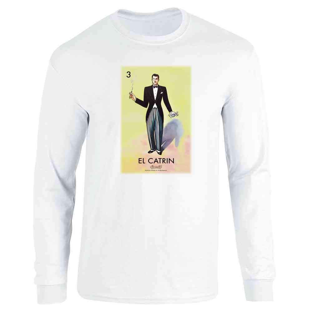 Pop Threads El Catrin Dandy Loteria Card Mexican Graphic T-Shirt for Men - Vintage Latino Cultural Tee for Casual Wear, Hispanic Heritage Month & Cinco de Mayo Celebrations