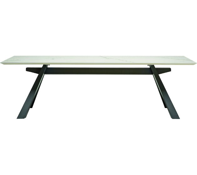 Midj Zeus Modern Dining Table - Solid Wood Kitchen Table for 6 - Elegant Home Dining Furniture for Family Gatherings & Dinner Parties