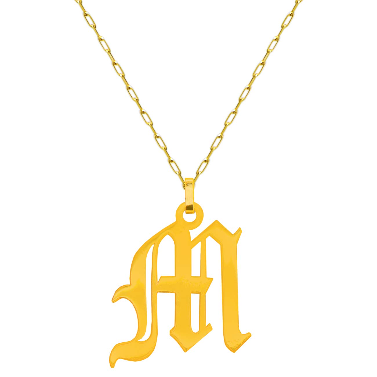 14K Gold Initial Charm Necklace - Personalized Gift for Her