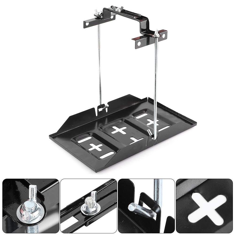 Universal Metal Battery Tray Clamp - Heavy Duty Car Battery Holder Mount Kit with Anti-Corrosion Coating (27cm) | Secure Battery Storage for Cars, Trucks, Boats & RVs
