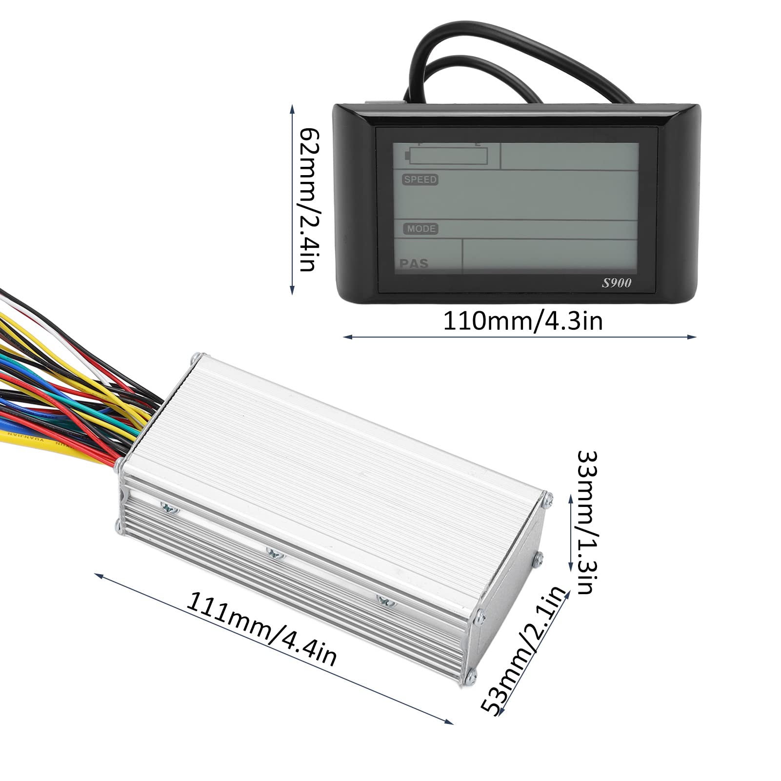 Waterproof 500W Electric Bike Controller Kit with Durable Display - Compatible with E-Bikes, Perfect for Commuting & Off-Road Adventures