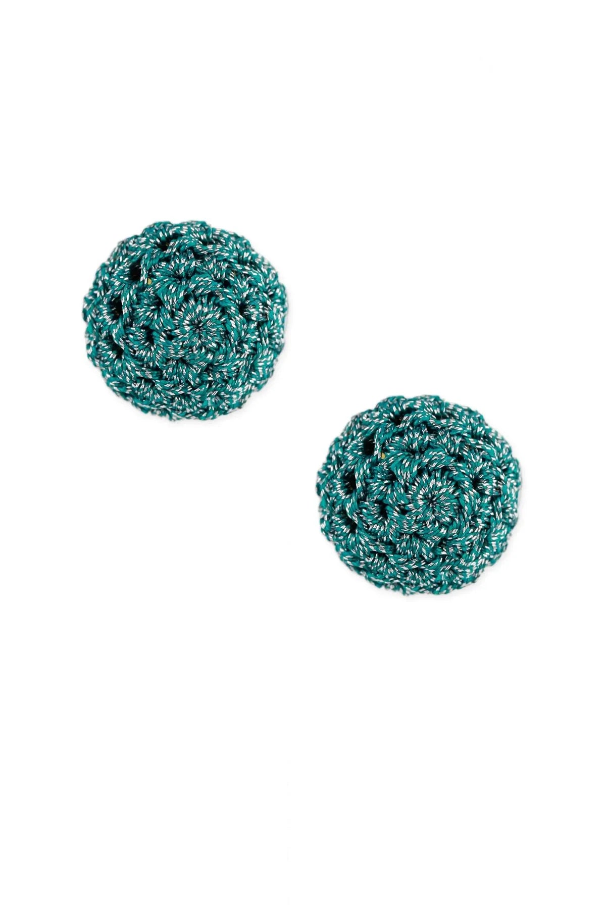 Stylish Metallic Crochet Thread Cluster Stud Earrings for Women - Perfect for Parties, Weddings & Everyday Wear
