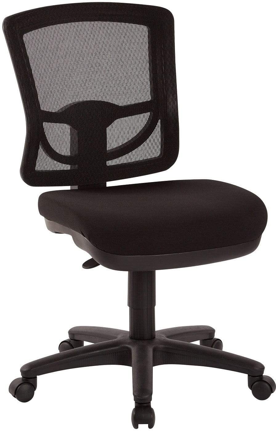 Office Star Pro Line II™ ProGrid® Mesh Back Armless Task Chair - Ergonomic Office Chair for Home & Work, Adjustable Height, Breathable Mesh Back Support - Perfect for Desk Work, Computer Use, and Long Hours Sitting