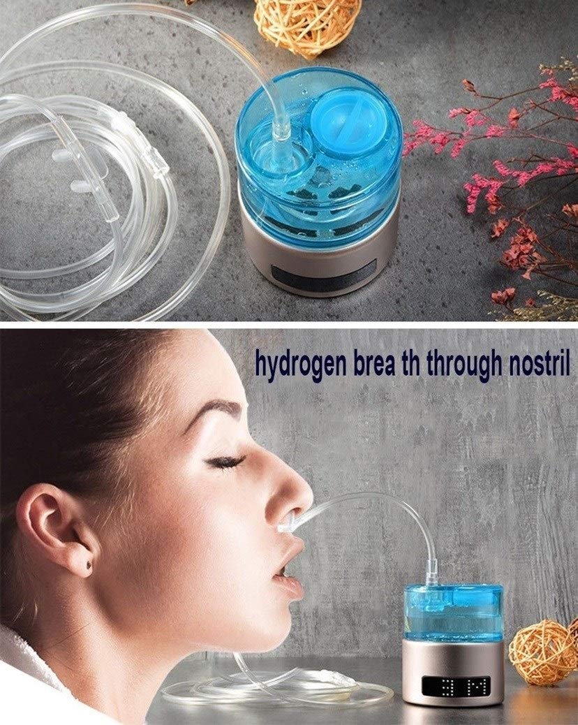 Hydrogen Water Bottle Generator - Portable Alkaline Water Maker with SPE/PEM Technology - 400ml High Borosilicate Glass Bottle - for Hydration, Detox & Energy Boost at Home, Gym or Travel
